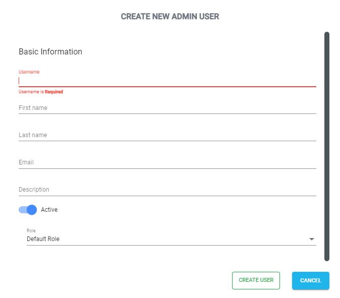 Create new admin users