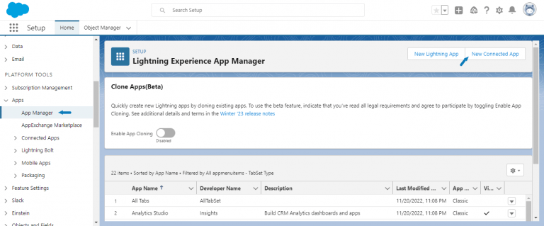 App Manager Salesforce 2