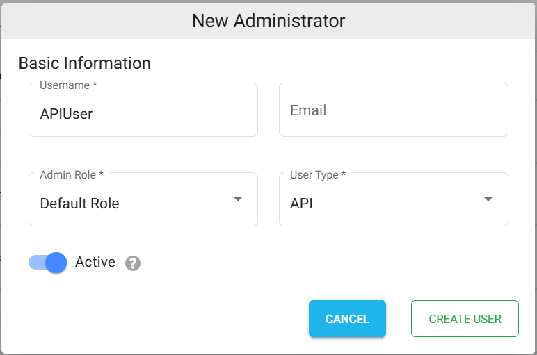 Create API User